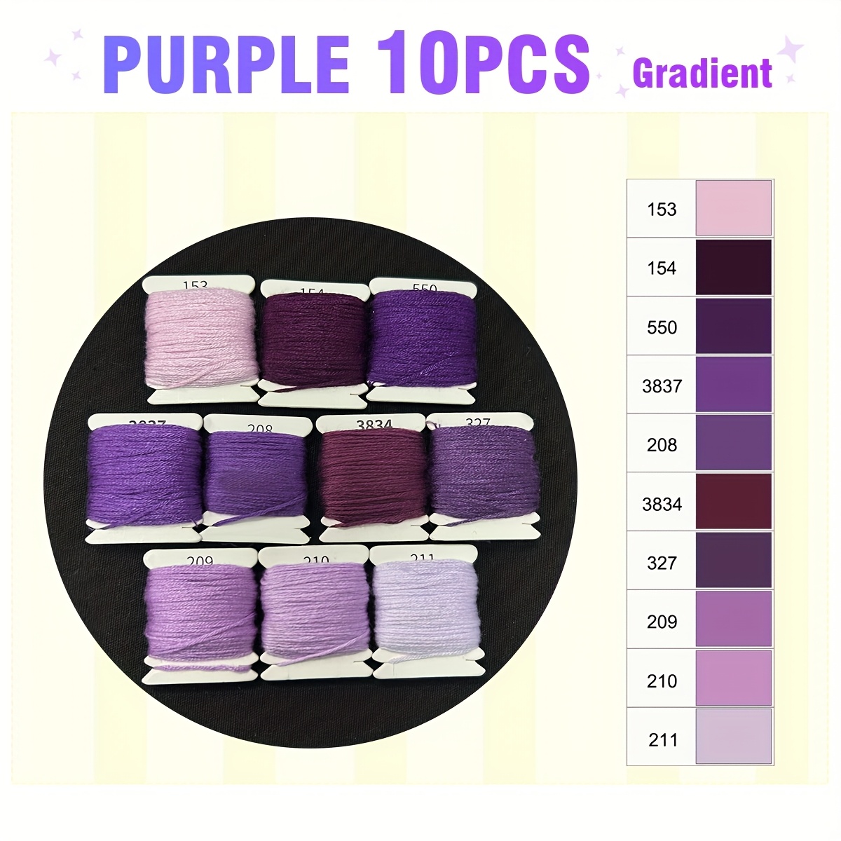 TEMU Mixed Color High Quality Embroidery Thread Embroidery Thread, Sewing Thread, Embroidery Thread, Handmade Diy Craft Sewing Thread, Multi ,