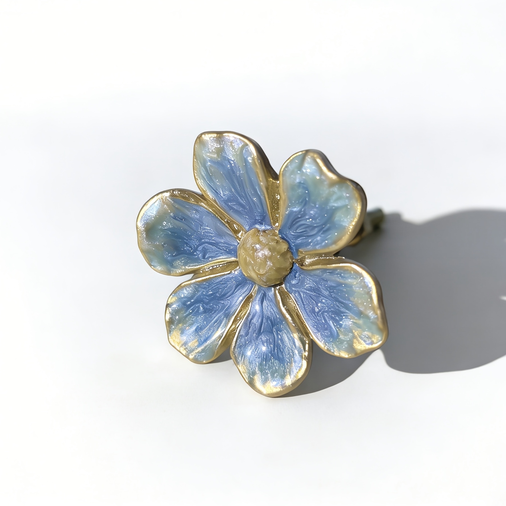 TEMU Flower-shaped Alloy Door Handle For Drawers, Cabinet Doors, Wardrobes, Cabinets, Shoe Cabinets, Wine Cabinets, And Nightstands - Decorative Pull