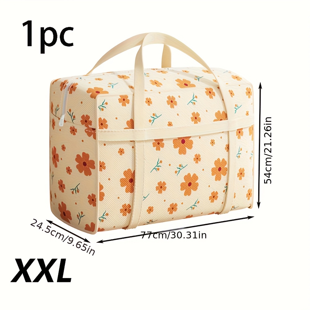 TEMU Sacs de rangement pliables, sac anti-poussière extra large pour couette et couette - Sac de déménagement épais et résistant avec poignées,