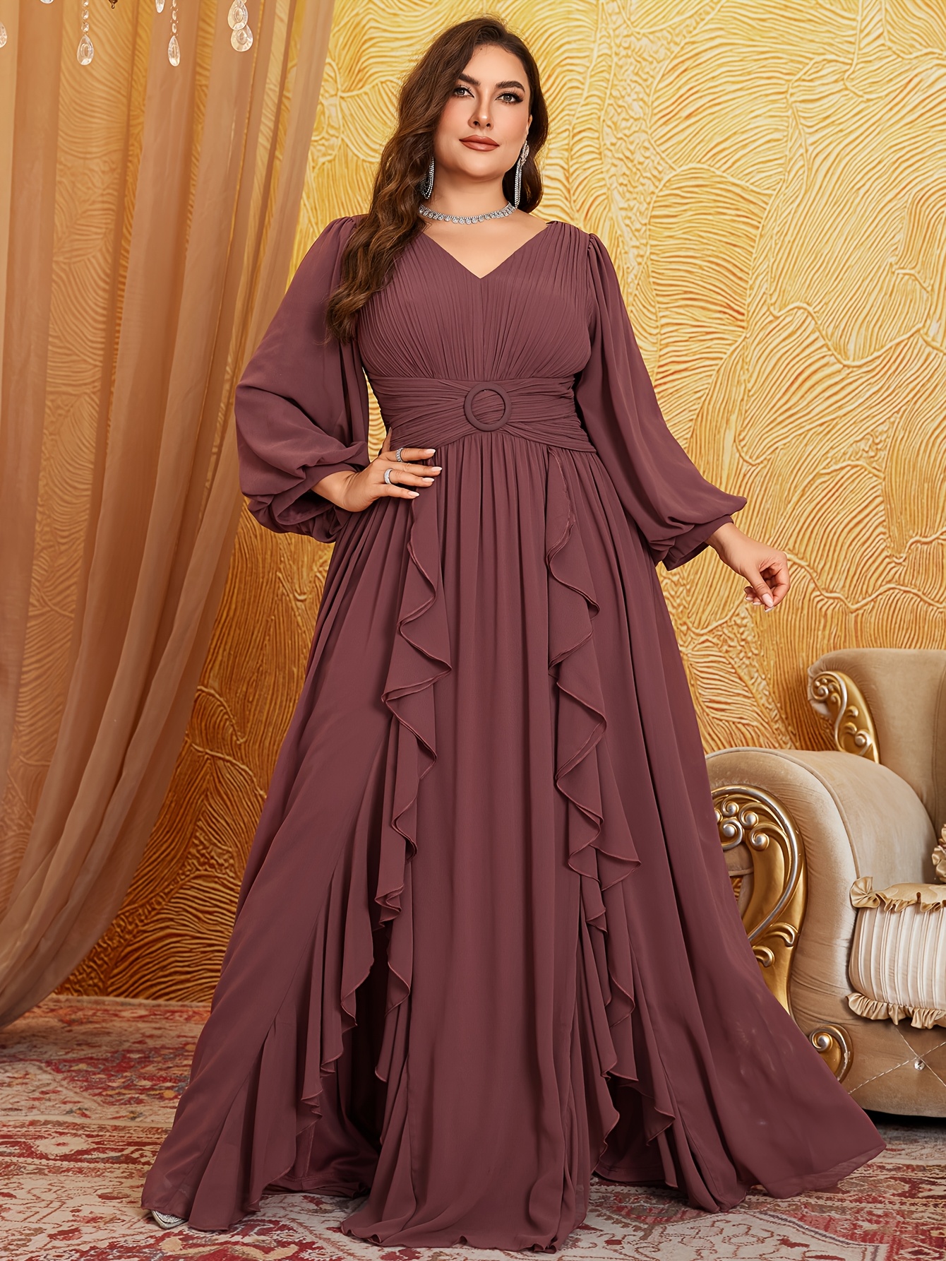 emerald green cocktail dress plus size sold on Temu Philippines