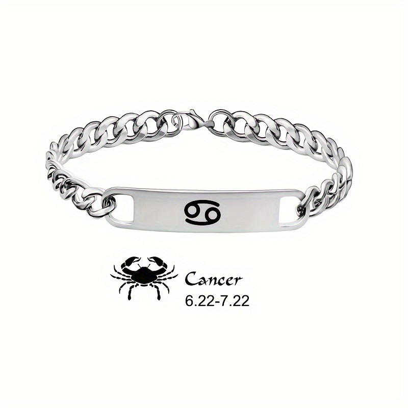 Image of 1pc Stainless Steel Romantic Bracelet-12 Constellations, No Painting, Safe And Never Change, Unisex Bracelets Gift For Women/men
