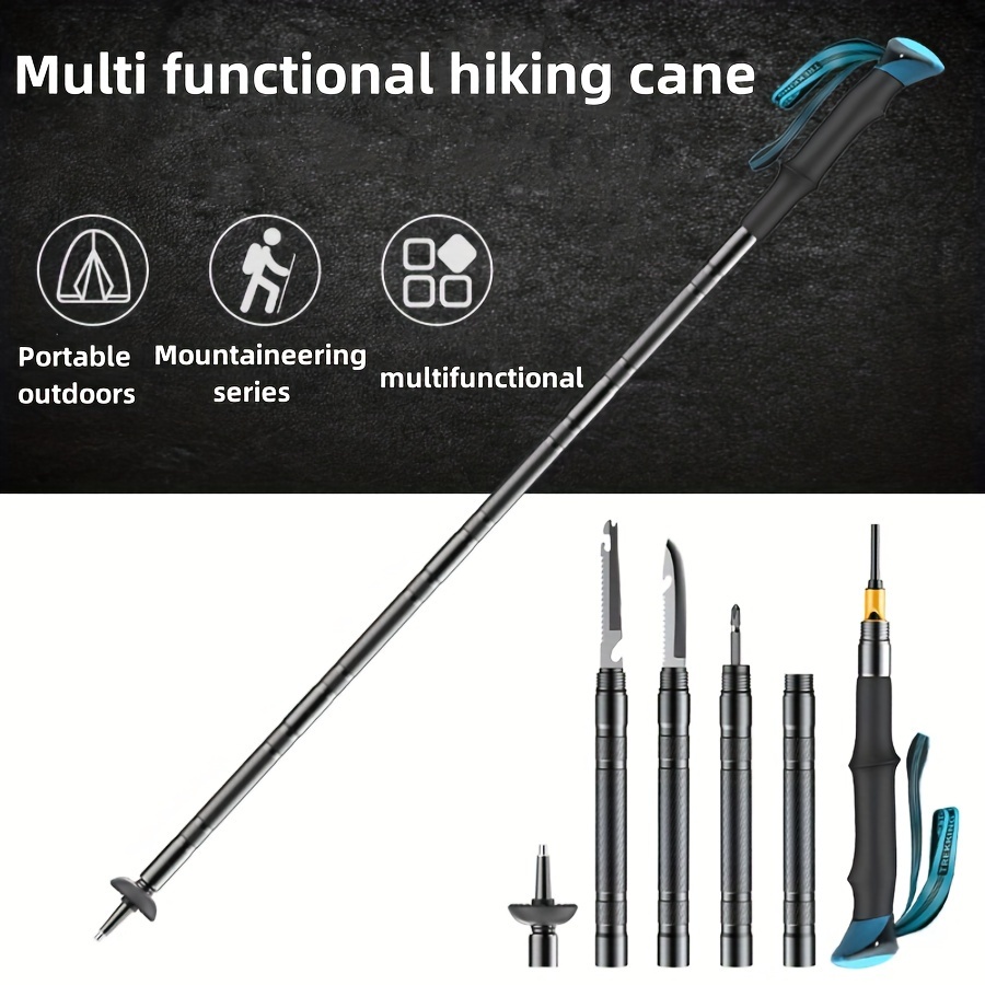 

Upgraded Multi-functional Mountaineering Pole, Detachable Men's And Women's Lightweight Mountaineering Pole, Suitable For Outdoor Exploration, Wilderness, Hiking Camping, And Assisted Walking