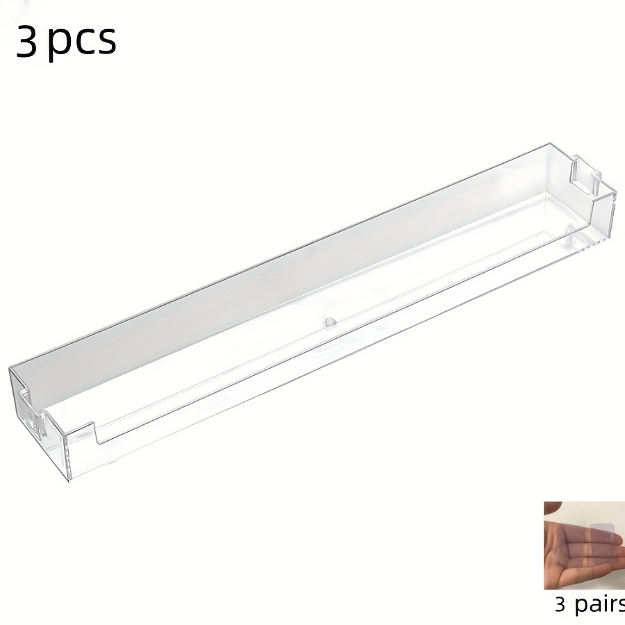 3pcs Set Transparent Floating Shelves - , No Drilling Required, Perfect For Living Room, Dorm And Storage