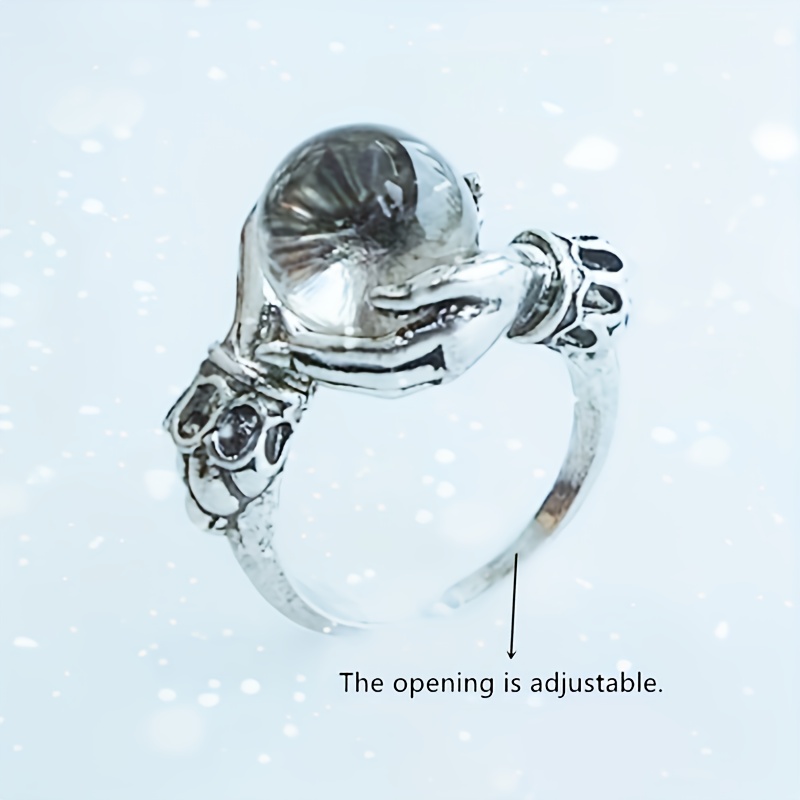 crystal ball ring sold on Temu United States