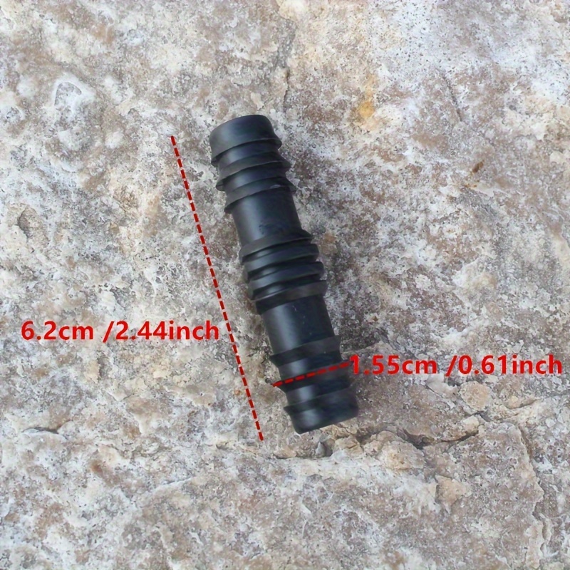 14pcs Garden Connector Barbed Coupling 1/2 Inch Plastic Drip Irrigation Hose Connector For Watering Sprinkler Nozzle For Lawn &