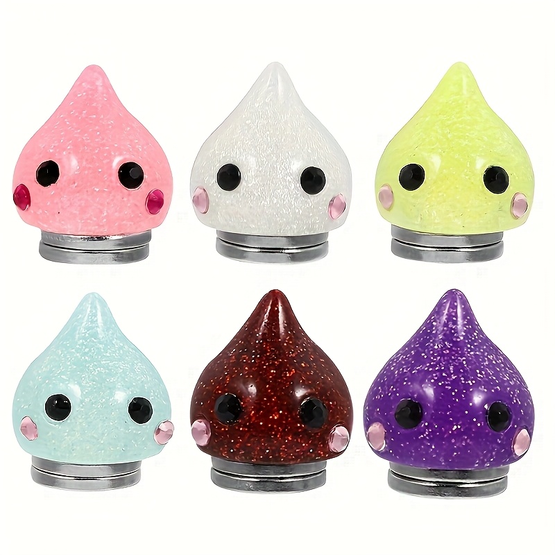 TEMU 6pcs Of Raindrop Shaped Diamond Painting Locator, Available In Various Colors - Pink, Blue, White, Purple, Red, Yellow, Art Diamond Painting