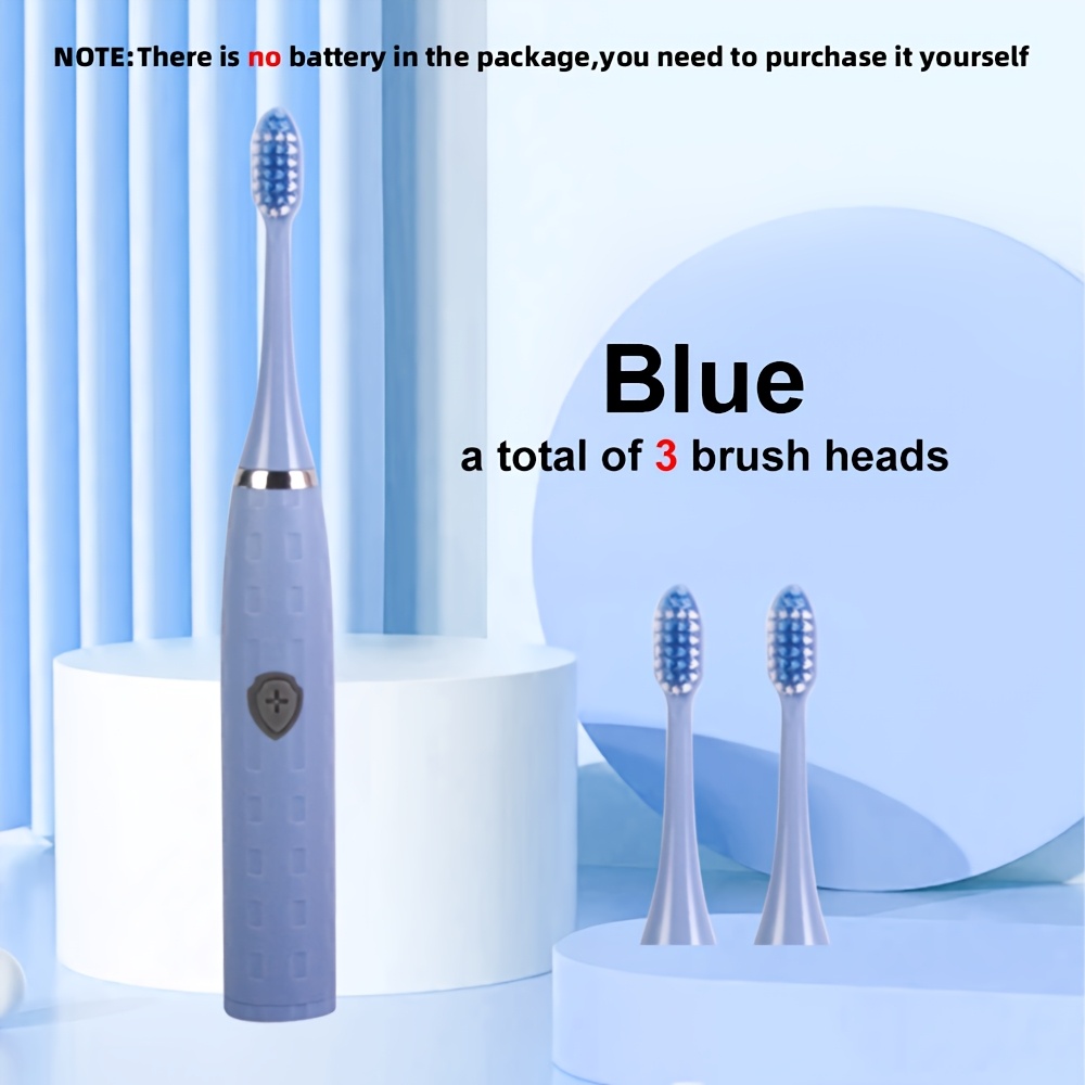 Image of Electric Toothbrush Set With 3pcs Heads, One-button Start For , Battery-operated Travel Toothbrush Portable Toothbrush Without Battery, Model Y803