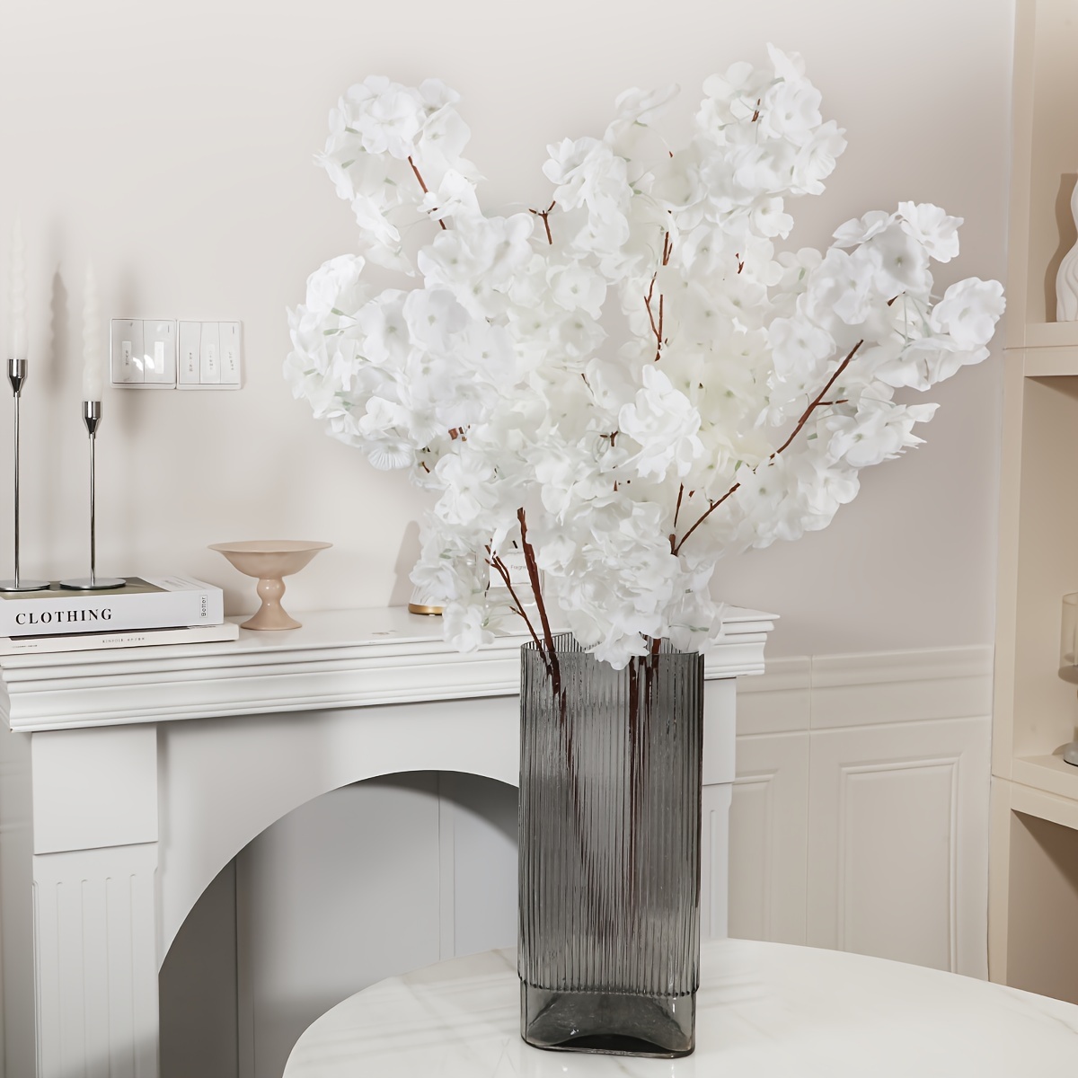 Árboles artificiales de cerezo, árbol de flores artificiales, árboles de  flores de cerezo de simulación redonda para decoración del hogar,  decoración