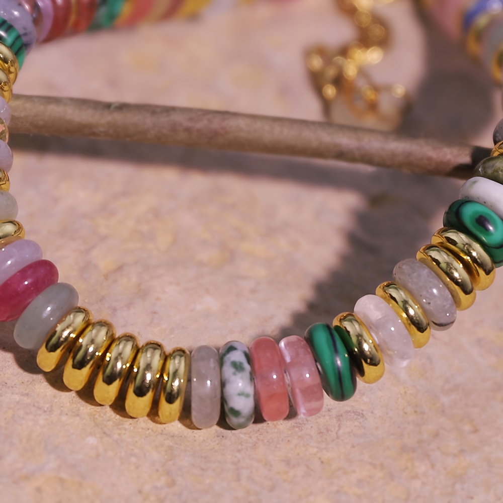 Boho Style Stone Bracelet Colorful Accessory for Women