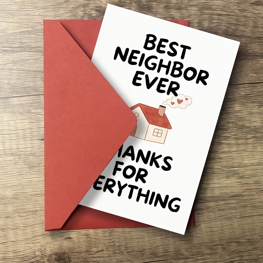 TEMU 1pc, This Is A Watercolor-style Themed Greeting Card, Perfect For To Neighbors On Thanksgiving Or For Expressing Gratitude On Any Occasion,