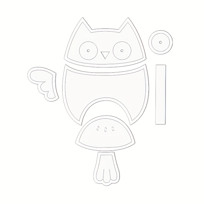 7pcs/set Owl-shaped Hanging Storage Bag Making Pet Sewing Template Diy Owl Pattern Quilting Template And Machine Pattern Template Transparent Pre-cut Foldable Template Handcrafting Aid Tool