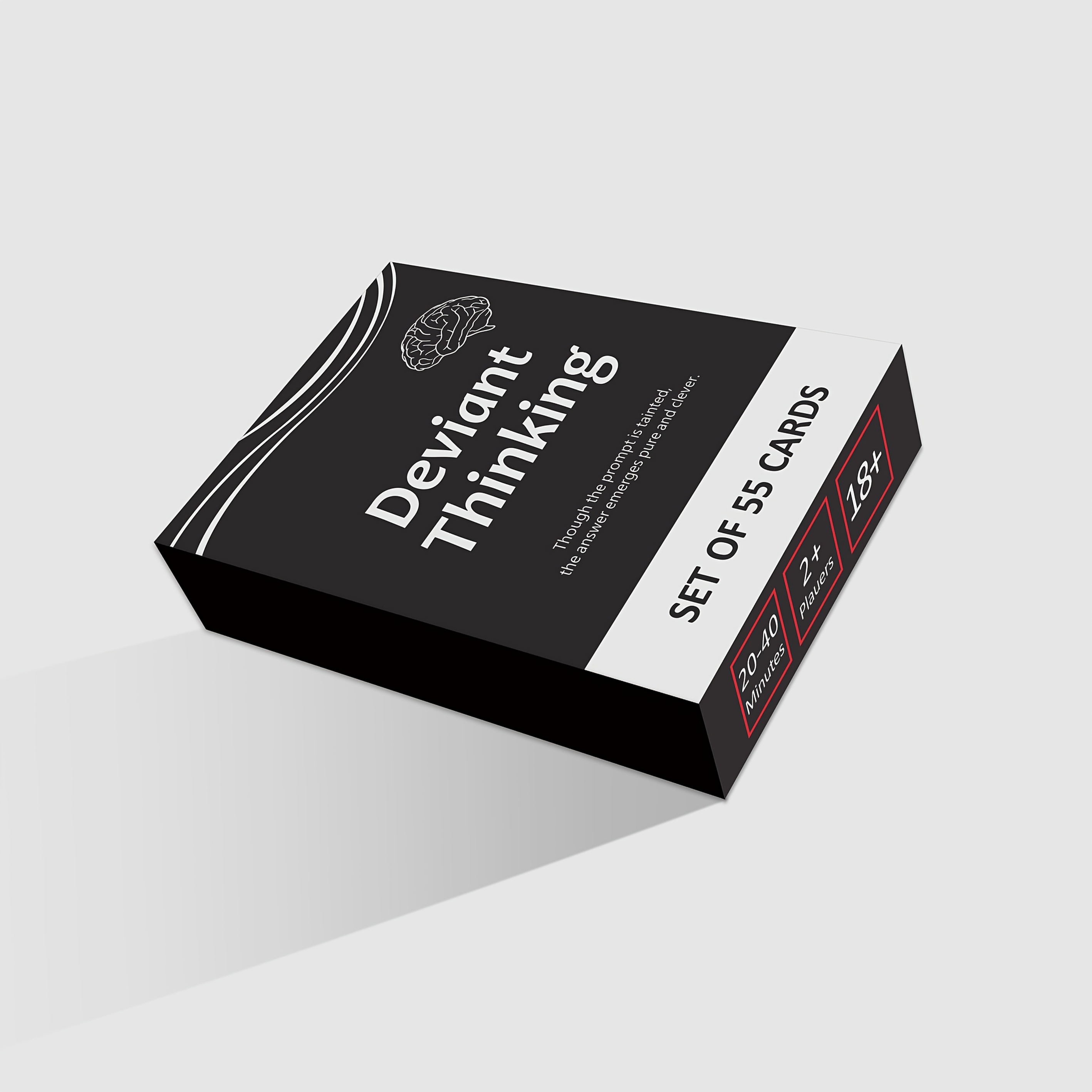 1 Box Deviant Minds Adult Party Game - 55 Dirty Prompts & Clean Answers Cards, 18+ Tabletop Conversation Starter for Adults, Perfect Halloween or Christmas Gift for Friends