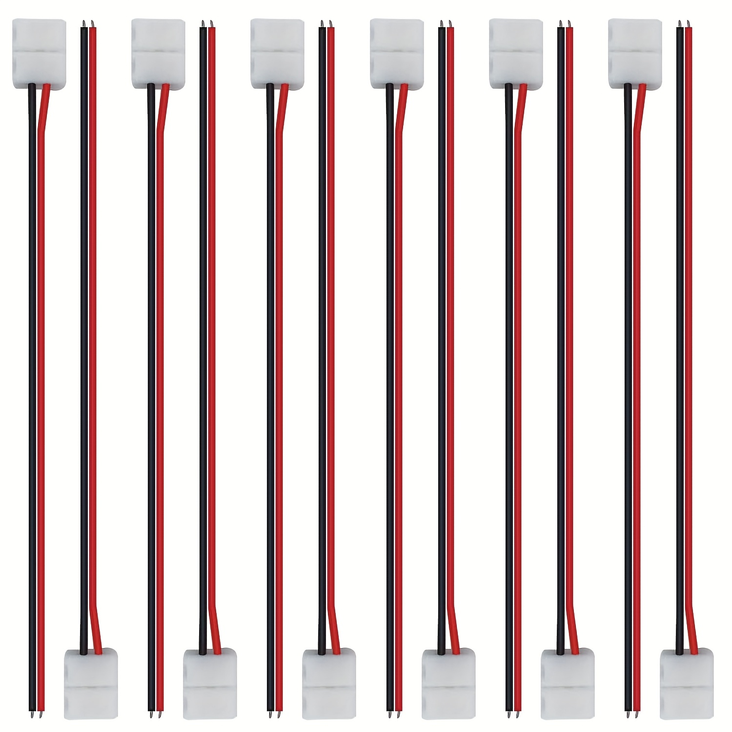 TEMU A Pack Of , Solderless, Clip-type 2-pin Connectors For Led Strip Lights, Suitable For 8mm Wide 3528 And 2835 Single-color Flexible Led Strips,