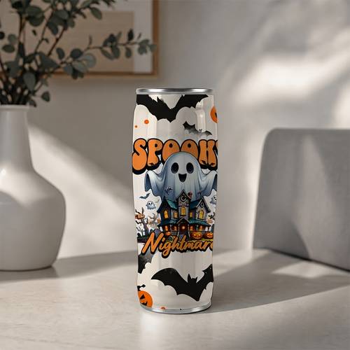 bat and pumpkin halloween theme 1pc 17 6oz beverage bottle 2d flat printing dual use hot and cold suitable for home and sports water bottles halloween thanksgiving birthday gifts