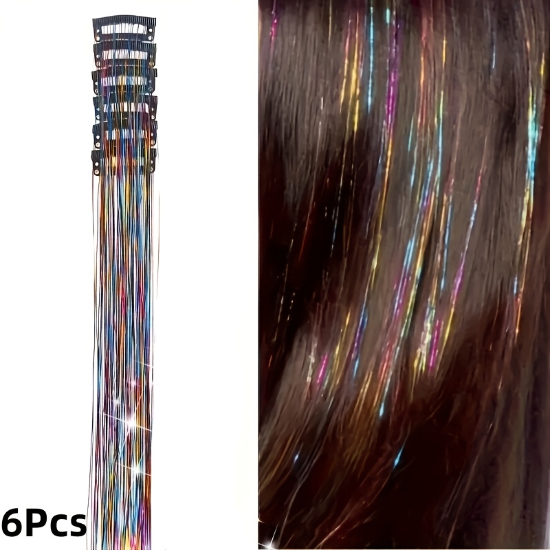 E-shop 6er Set Glänzende Haarnadel Samt Haarverzierungen - Bunte Glitzer Clip Style Haare, Die Erste Wahl für Weihnachtsgeschenke für Frauen, Wahl für