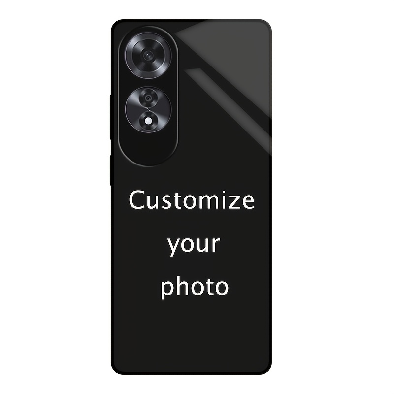 TEMU Personalized Mobile Phone Case For Oppo A60/a3x/a18/a38 With Couple And Parent- Selfie Photo Pattern Diy Shell, Glass High-definition , Frosted