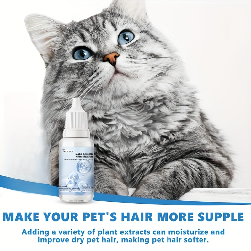 

1pc Pet Care No-rinse Liquid, 50ml/1.7fl.oz, Plant Extracts, Fresh Scent, Deodorizing, Moisturizing, Softening, For Cats & Dogs Hair Care