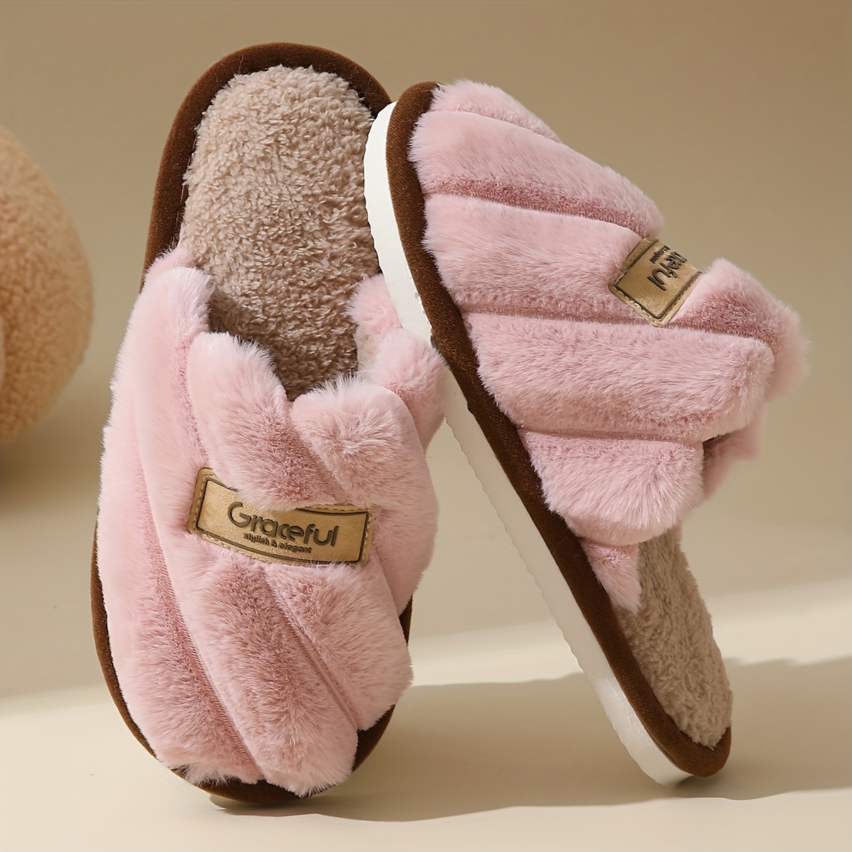 Women's Winter Warm Anti-Slip Slippers Suitable for Indoor/- Use - Cozy Slip- with Cushioned Sole & Soft Fabric Upper, -Friendly for Home Care, Women Shoes