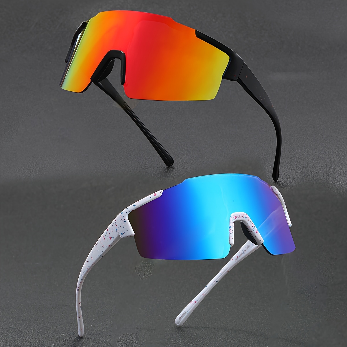

2 paires de lunettes de vélo combinées, lunettes de vélo pour hommes et femmes, vélo de sport de plein air, lunettes de mode pour vélo de montagne, conduite, pêche, course à pied, golf