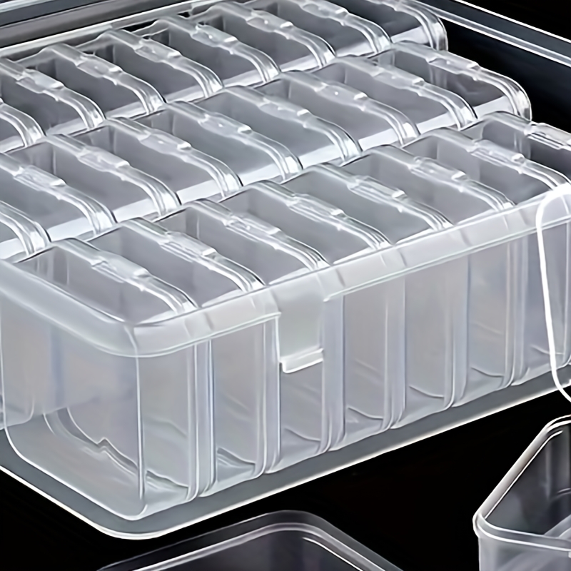 

30pcs Clear Plastic Storage Box Set - Portable & Organizer For Jewelry, Beads, Hair Accessories & Small Items - Ideal For Wedding Prep, Jewelry Organizer Storage