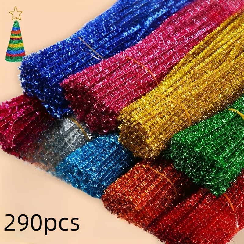 TEMU Kit da 290 pezzi di per lavapipe attorcigliabili a colori casuali, materiale fai da te, pulitori per tubi, pulitori per di tubi, adatti per