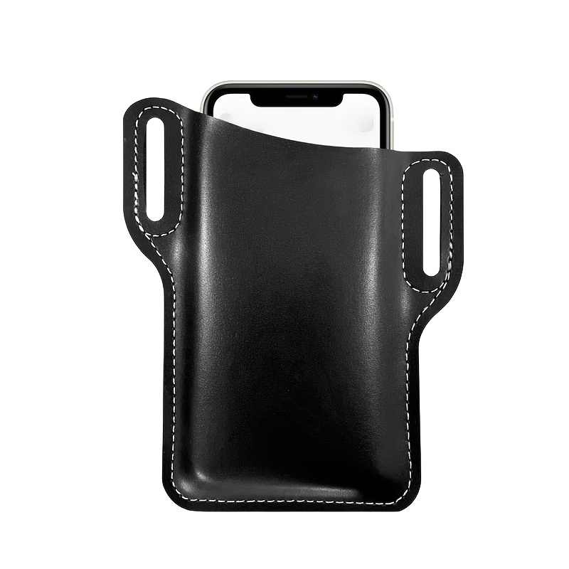 Men's Belt Carrying Mobile Phone Bag Waist Bag Men's Large Size 6.5-inch Running Sports Outdoor Vertical Construction Site Mobile Phone Bag Novelty Wallet Multi Functional Portable Waist