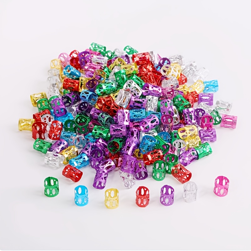 50 piezas de accesorios para trenzado, anillos para el cabello y pinzas decorativas en   con tubos de aluminio antioxidantes y duraderos