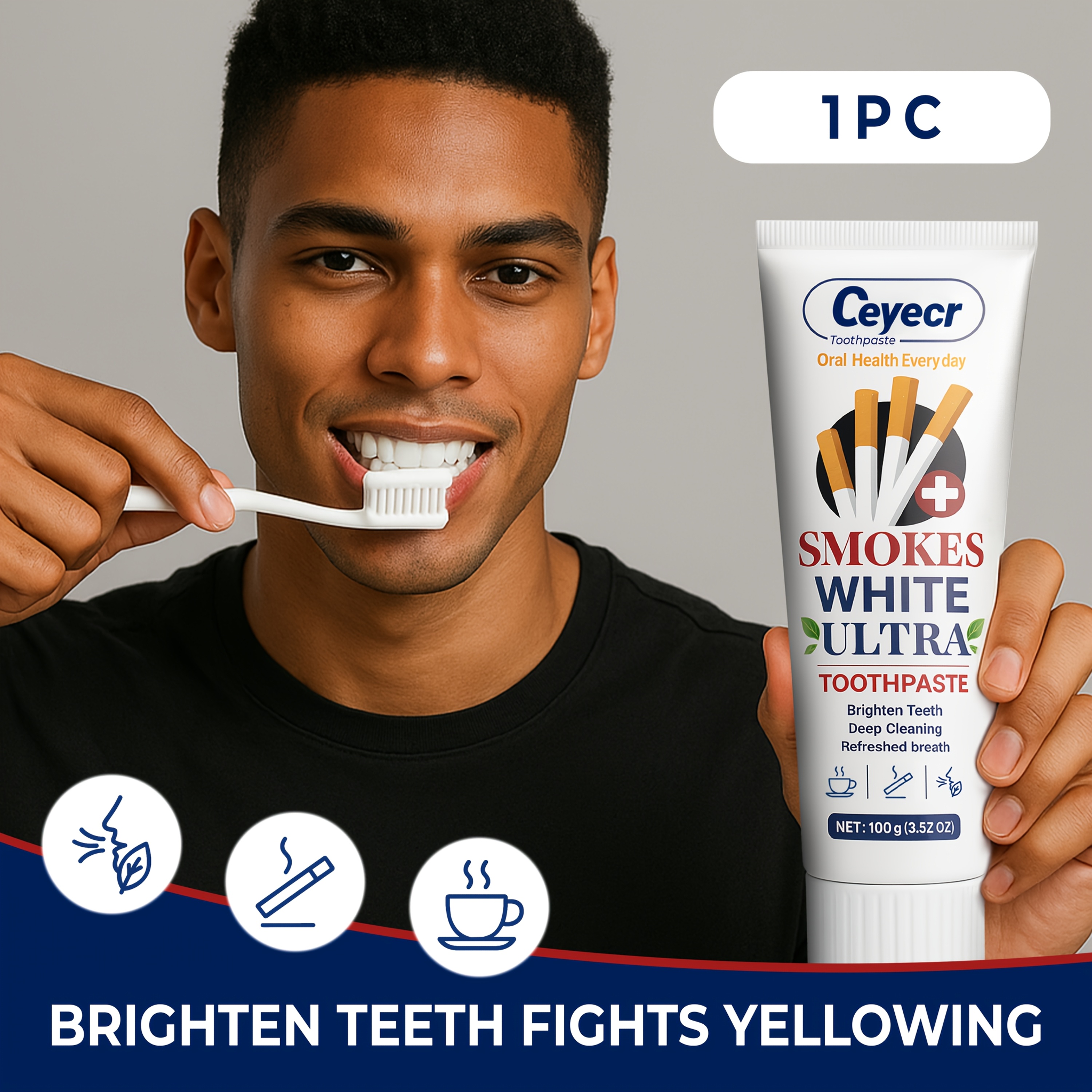 ceyecr  s toothpaste 100g 3 52oz deep cleansing formula   teeth cigarette   daily use travel men women   toothpaste  s oral care sleek    