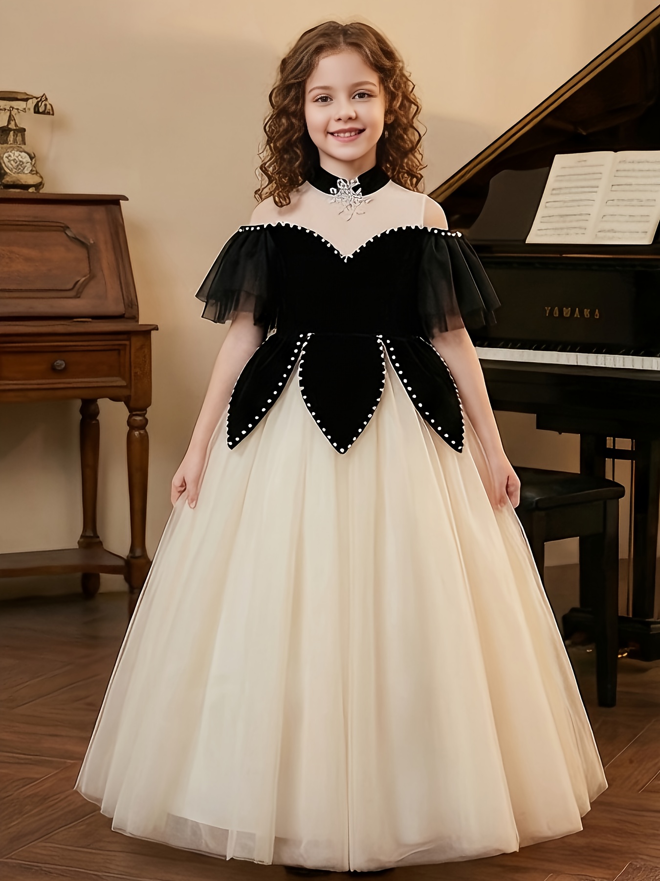 blue dress for baby girl Dark Green halter Party Dresses Formal Girls Graduation Prom Gown Long –  Siaoryne main image 0