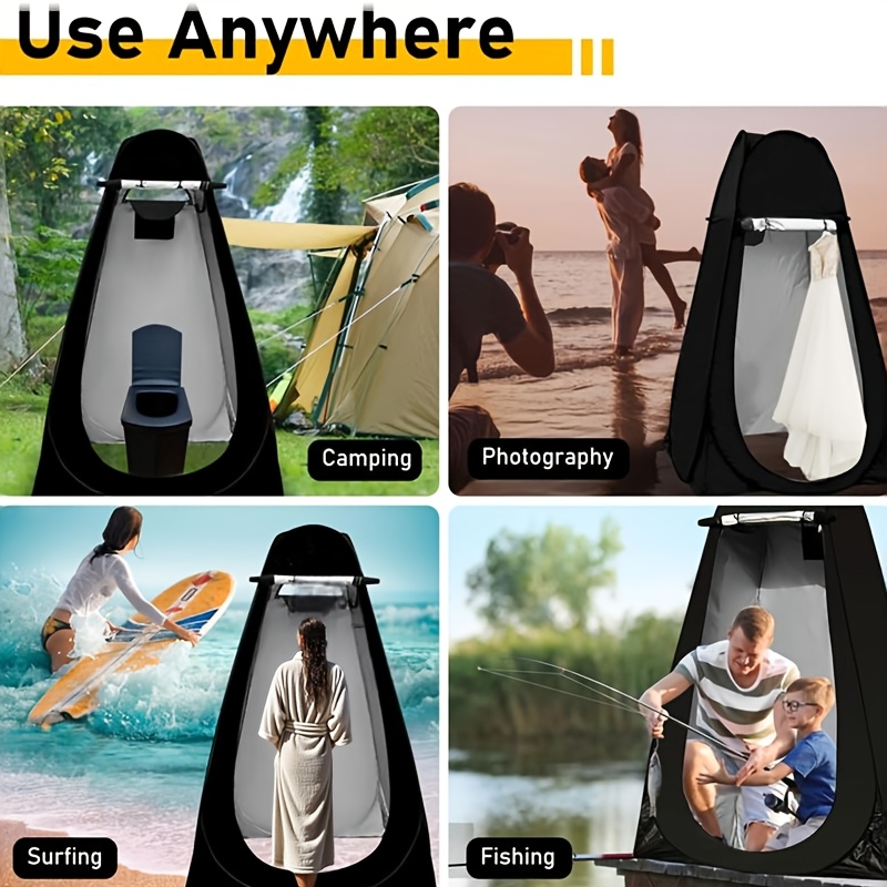 temu portable camping toilet shelter