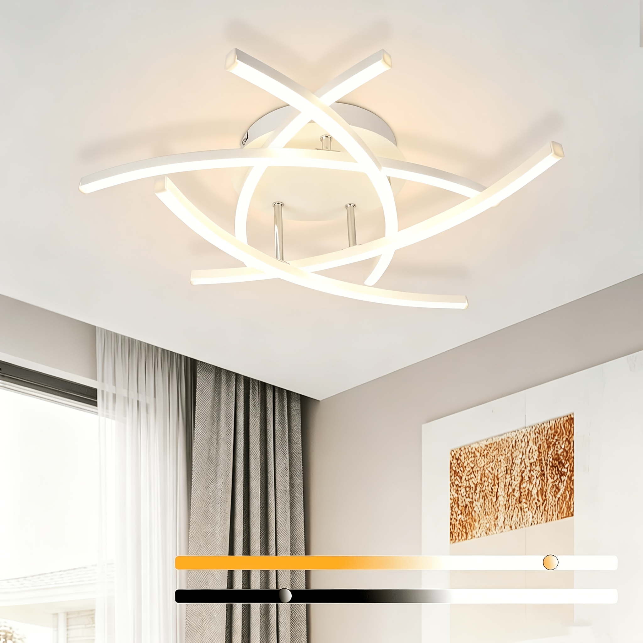 TEMU Ceiling Light Led Ceiling Light Bedroom - Living Room Light 32w Dimmable Bedroom Light With Remote Control Ceiling Light Suitable For Bedroom