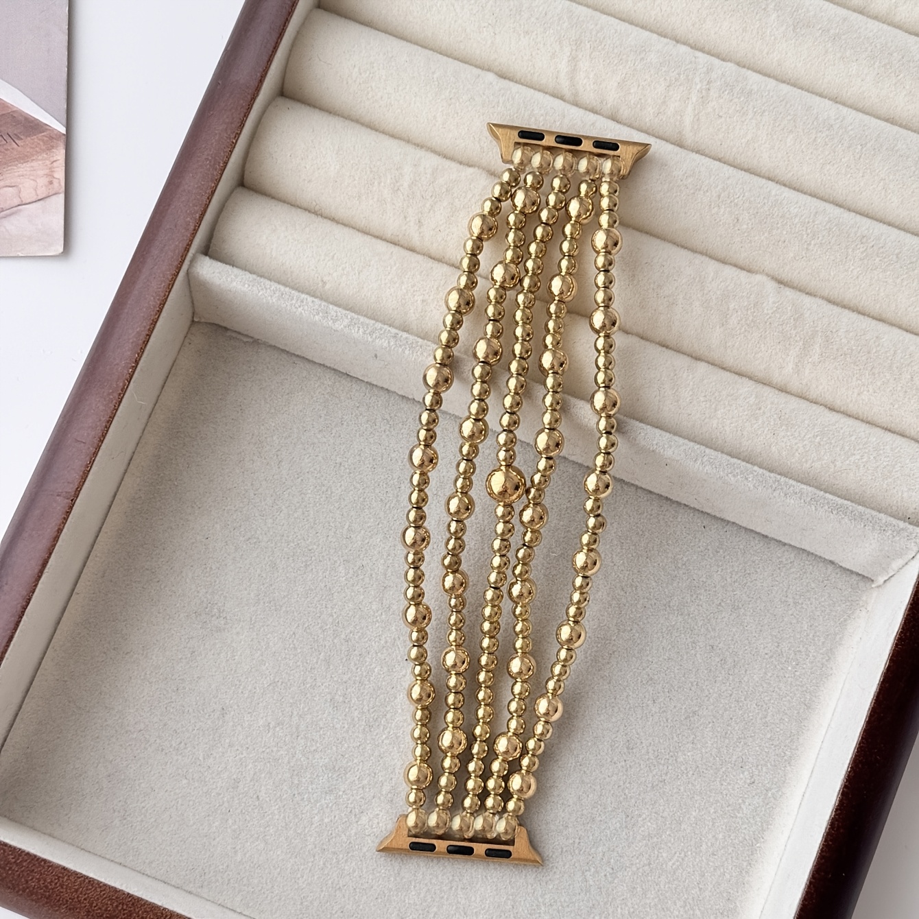 TEMU 1pc Light-luxury Multi-strand Bracelet Watch Strap, Suitable For Women, Compatible With Watch 38/40/41/42/44/45/46/49mm , And Iwatch Ultra