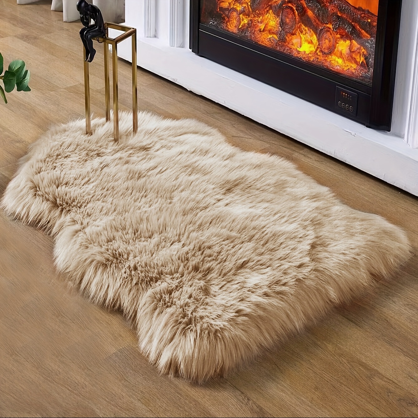 E-shop Haushalts Schlafzimmer Wohnzimmer Flur Gang Flauschige Weiche Künstliche Kunstwolle Bodenmatte Haustiermatte Bettmatte Flachfisch