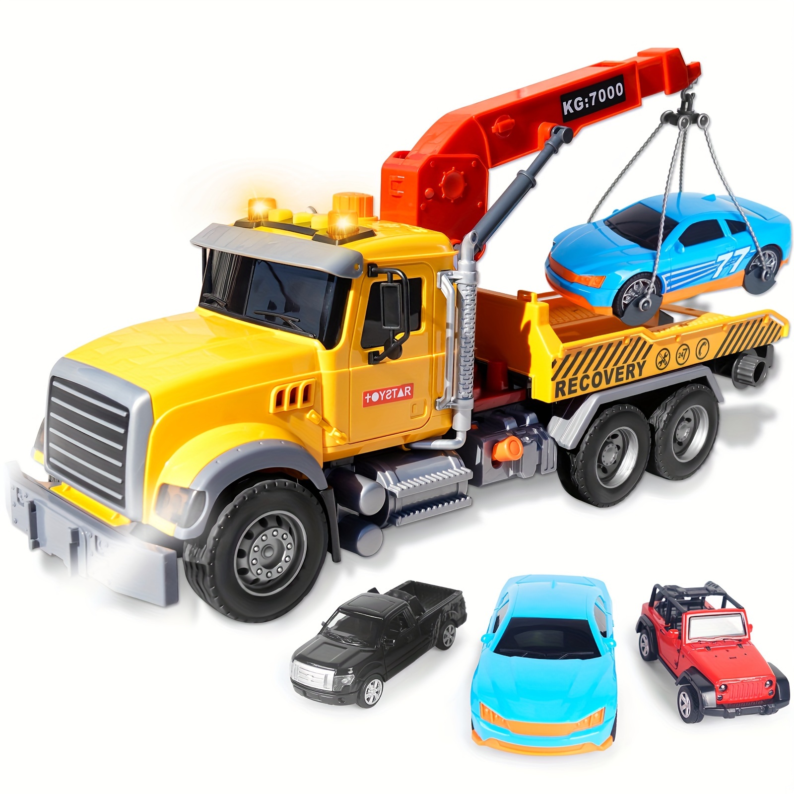 

15" Big Set, Tow , Car, Metal Car, Metal , Toy , Boys & Christmas And Christmas Halloween