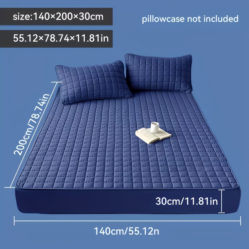 TEMU 1pc Waterproof Bedding Protector Mattress Cover, Machine Washable, Multiple Sizes , And Comfortable Thickened Mattress Protector, Suitable For