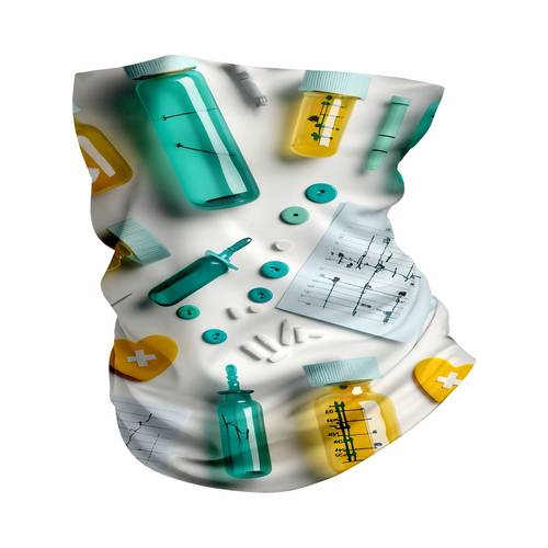 photo de l'article 1 pièce de cou cache-cou plat 2d unisexe multifonctionnel et , de cou à imprimé sur le thème médical, unisexe, multifonctionnel et , plat 2d