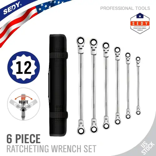 Extra Long Ratcheting Wrench Set, 8-22MM Double Box End, 9-Piece Metric CR-V ... 705353455803 Extra Long Ratcheting Wrench Set, 8-22MM Double Box End, 9-Piece Metric CR-V ... 705353455803