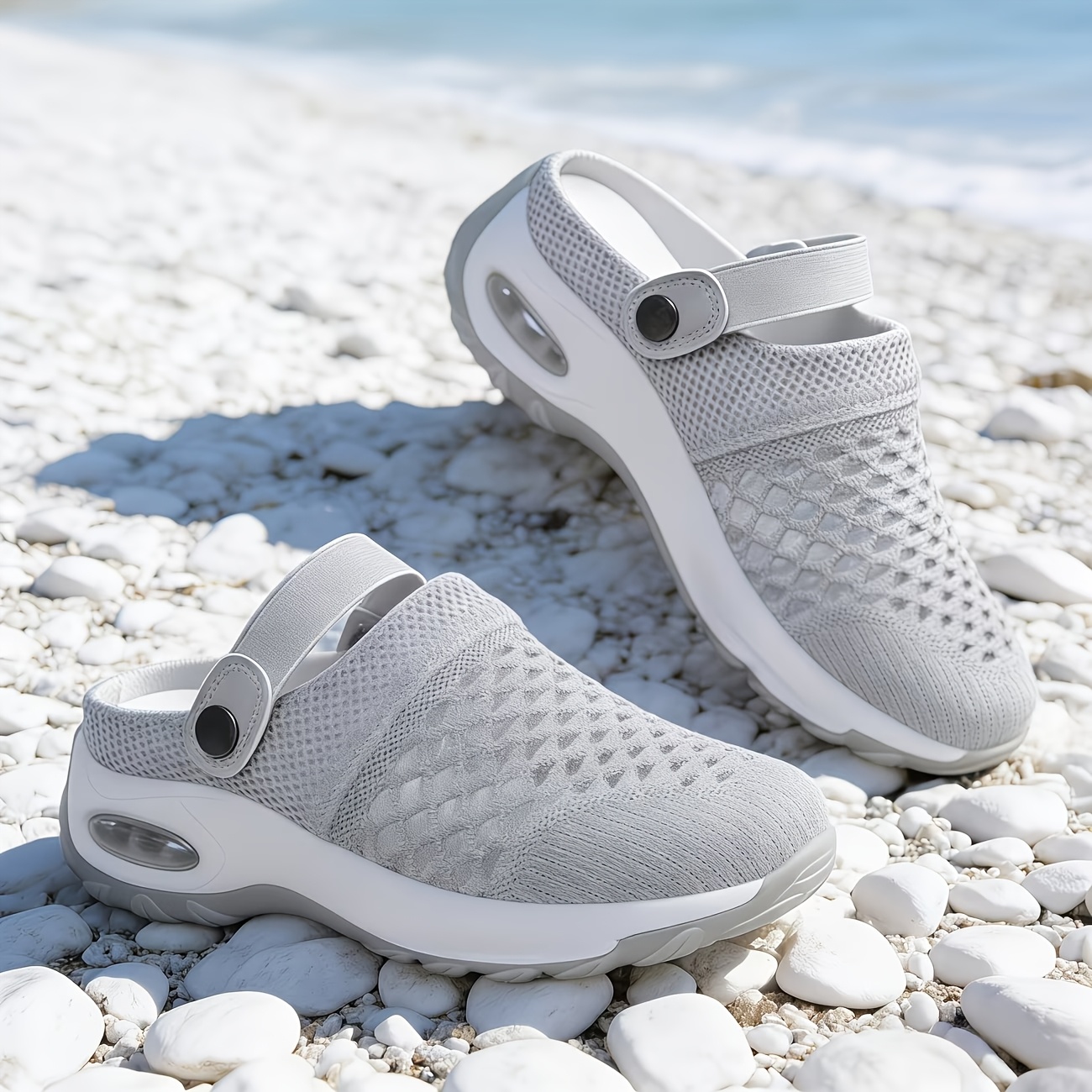 TEMU Lady Summer Breathable Hollow-out Shoes, Solid Color Low-top Casual Shoes, Comfortable Shoes, Lightweight Knitted Soft-soled Sports Shoes, Women