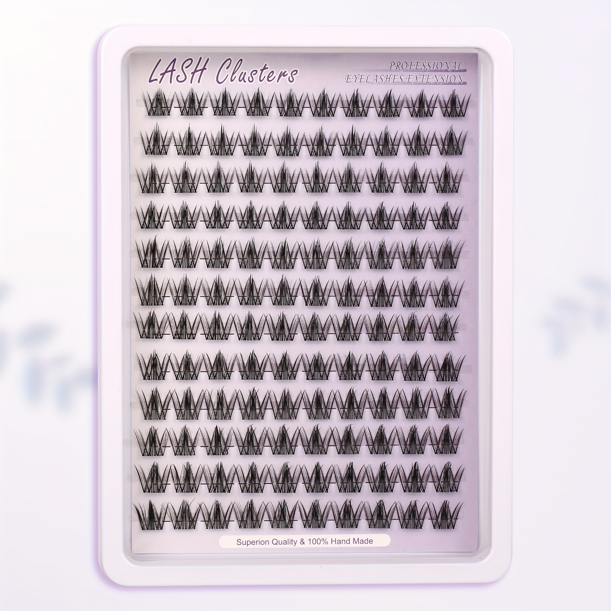 Image of Fairy Eyelash Clusters Spikes Eyelash Clusters Wispy Individual Eyelash Natural C Curly Eyelash Extension Clear Band Anime Cluster Eyelash Extensions