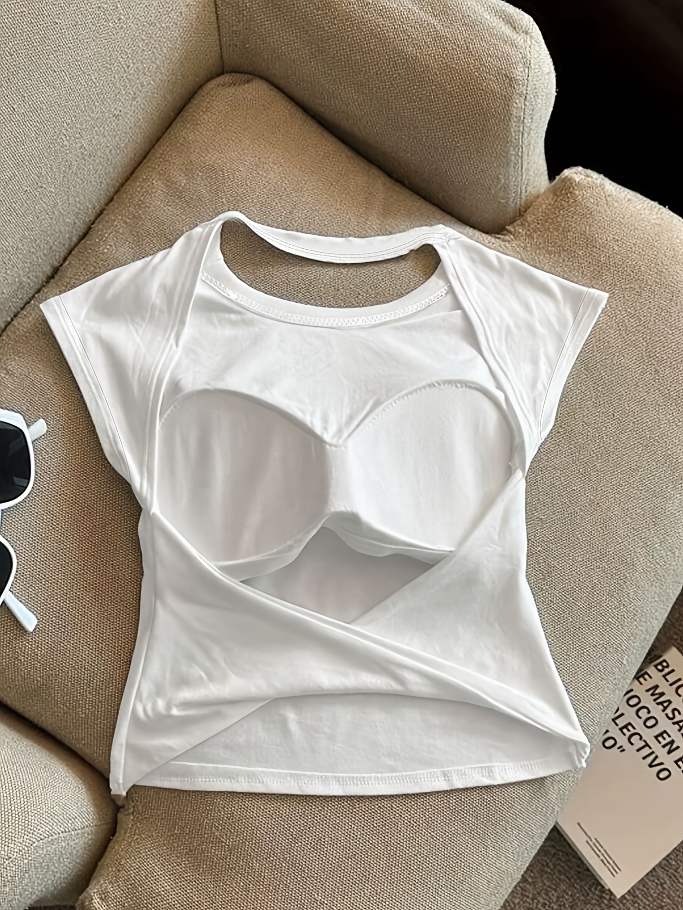womens summer solid color backless versatile s tank top