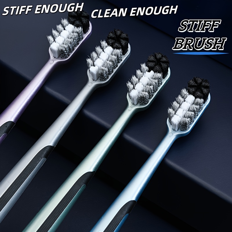 2pcs Extra Hard Stiff Bristle Toothbrush for Oral Care