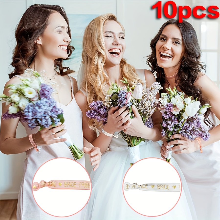 TEMU Braccialetto triangolare da 10 pezzi per sposa da festa singola, braccialetto regolabile, , , per feste di compleanno, feste di pensionamento,