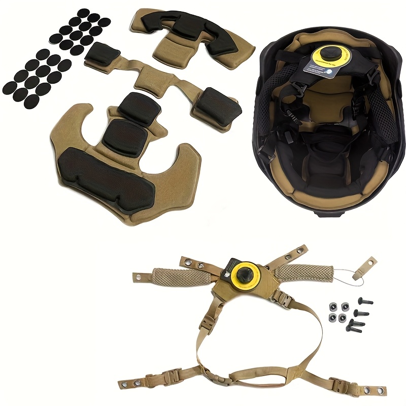 2pcs helmet padding kit system helmet lanyard with helmet foam pad fast mich outdoor helmet accessies