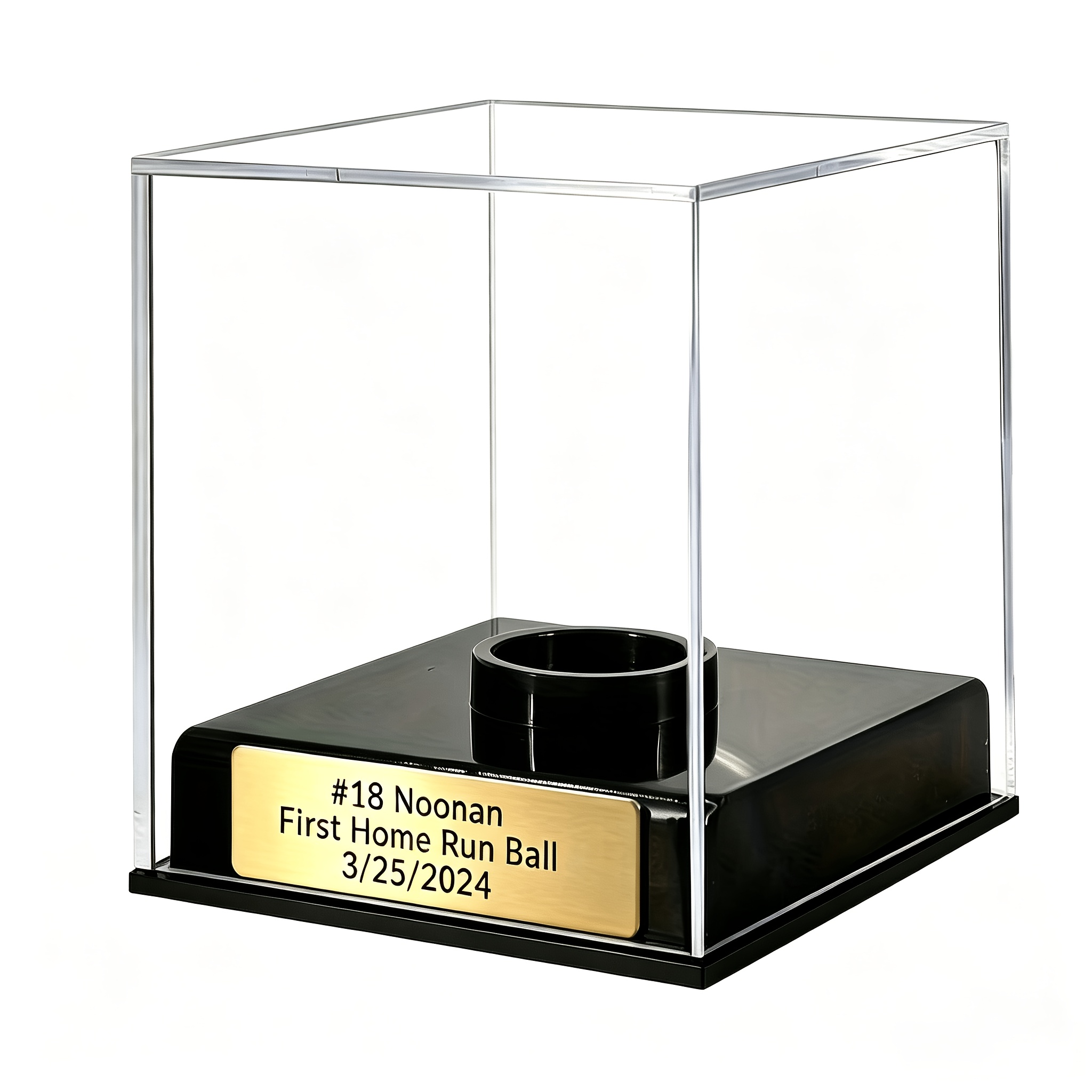 TEMU Metal Carved Golf Display Box, Baseball Display Dust-proof Storage Box, Acrylic Rack With Exclusive Logo, Club Prize Commemorative Box, Father's