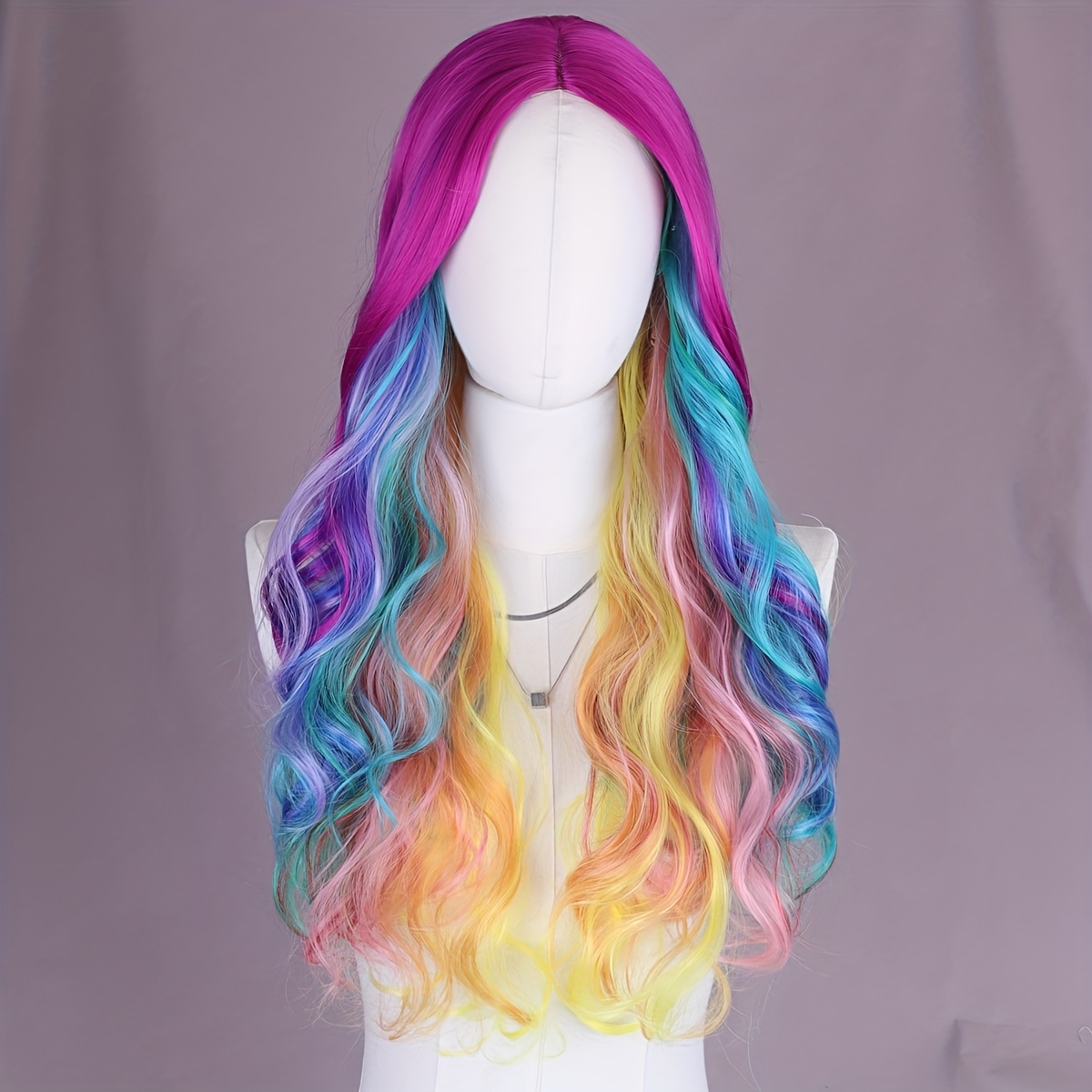 E-shop Rosenrosa Farbverlauf Perücke für Damen, große Locken für Cosplay Styling, flauschige Hochtemperaturfaser Perücke für alltägliche Partys mit