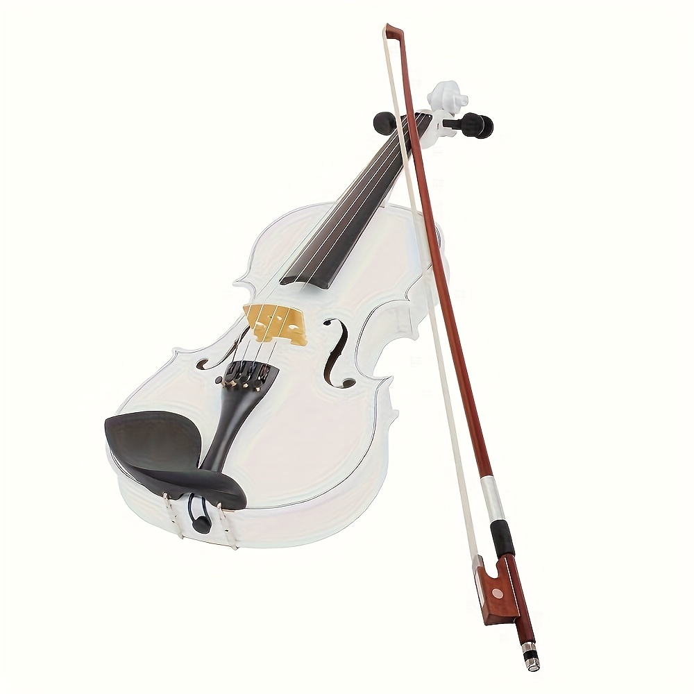 Violín de madera de abedul blanco 4/4 MBAT para principiantes y adultos - Construcción duradera de madera sólida, ligero y preciso, con estuche protector + accesorios, ideal para la práctica y el desempeño.