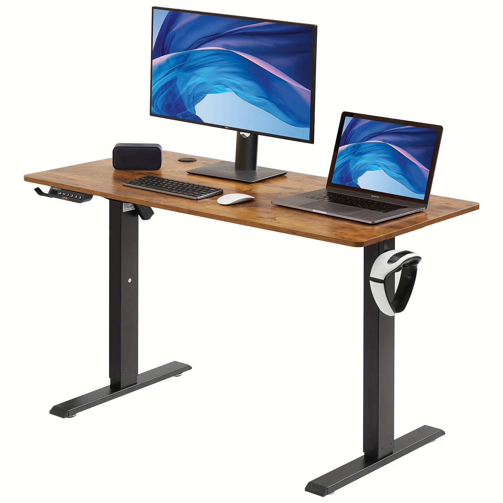 

Vevor Height Desk, 47.2 X 23.6 In (1.2m*0.6m), 3-key Standing Desk, Desk , Metal Frame, Max. Loading 180 Lbs Computer Up Desk, For And