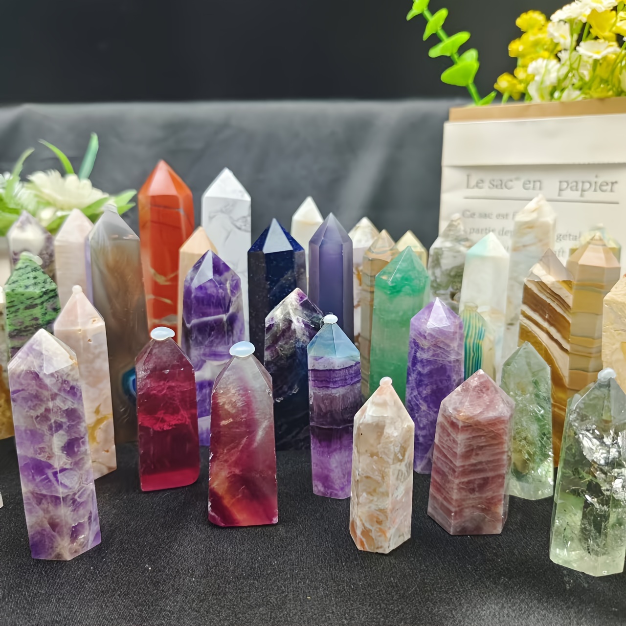 

Style Crystal Towers - Polished Gemstone Pillars For Decor, Elegant Stone Crafts, Ideal Gift