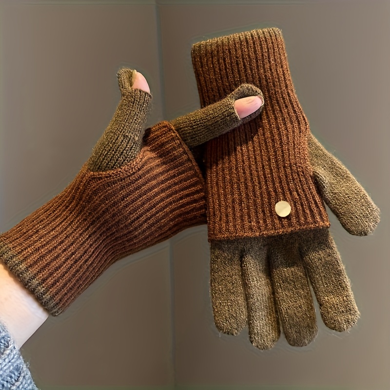 Winter - Screen Warm Long Short Dual-use Riding Student Multicolor Gloves