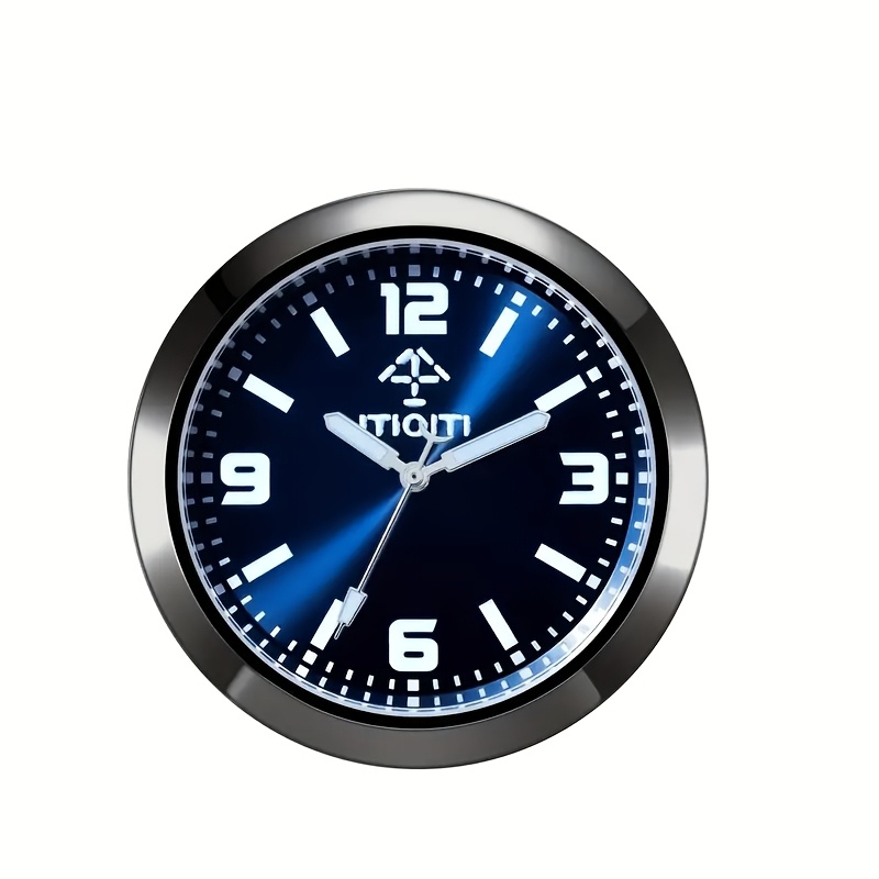 Image of 1pc Car Arbitrary Paste Luminous Decorative Clock Car Clock Mini Quartz Car Dashboard Home Office Needs Mini Clock, Luminous Font